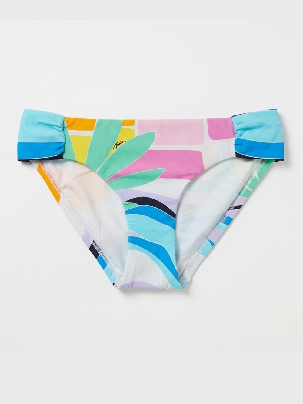 Trina Turk Tropic Escape Shirred Side Hipster Bikini Bottom Tropical NWT Size 4